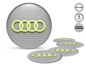 Audi Marca de Emblema Rueda Pegatina Silicona Estilo